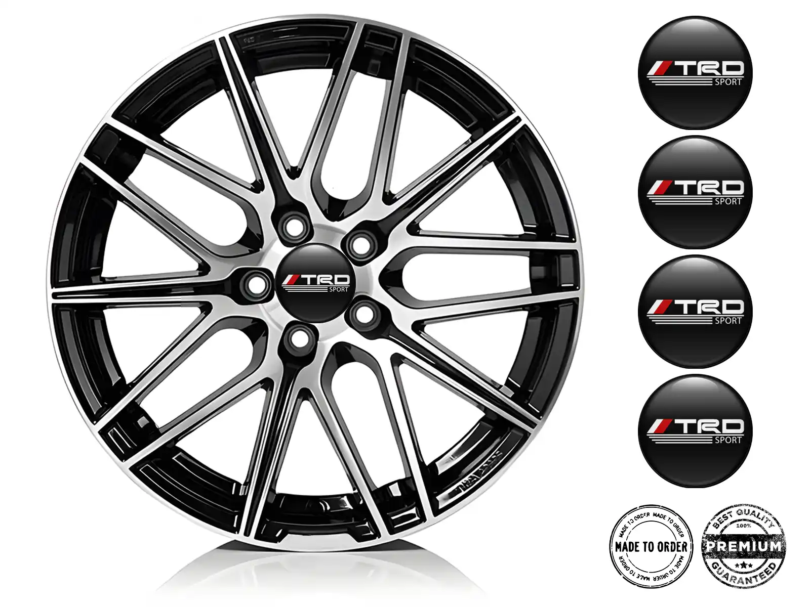 Toyota TRD Pegatina de Tapacubos Estilo Logos de Cúpula Custom